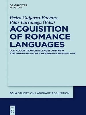 cover image of Acquisition of Romance Languages